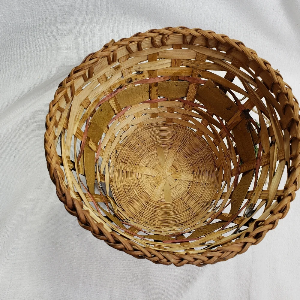 Handmade Woodland Woven Wicker Basket Planter